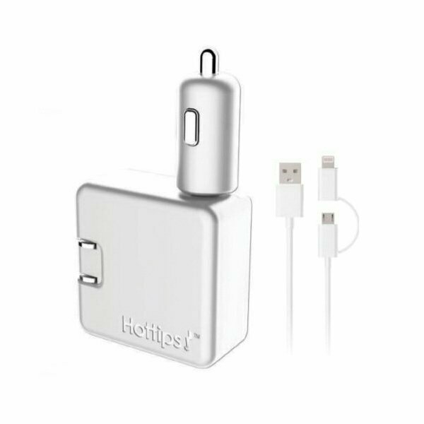 Navajo Mfg HotTips All in 1 Charger MFI 2.1A with Micro Usb/ Tethered 8Pin 499773